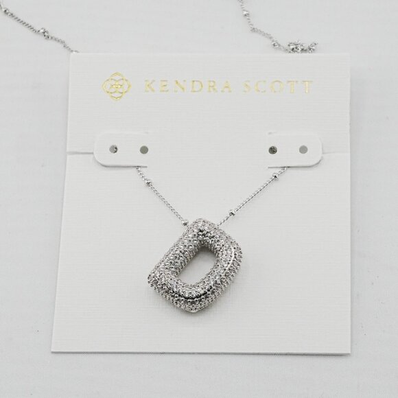 Kendra Scott Letter Necklace with Crystals - Picture 1 of 1